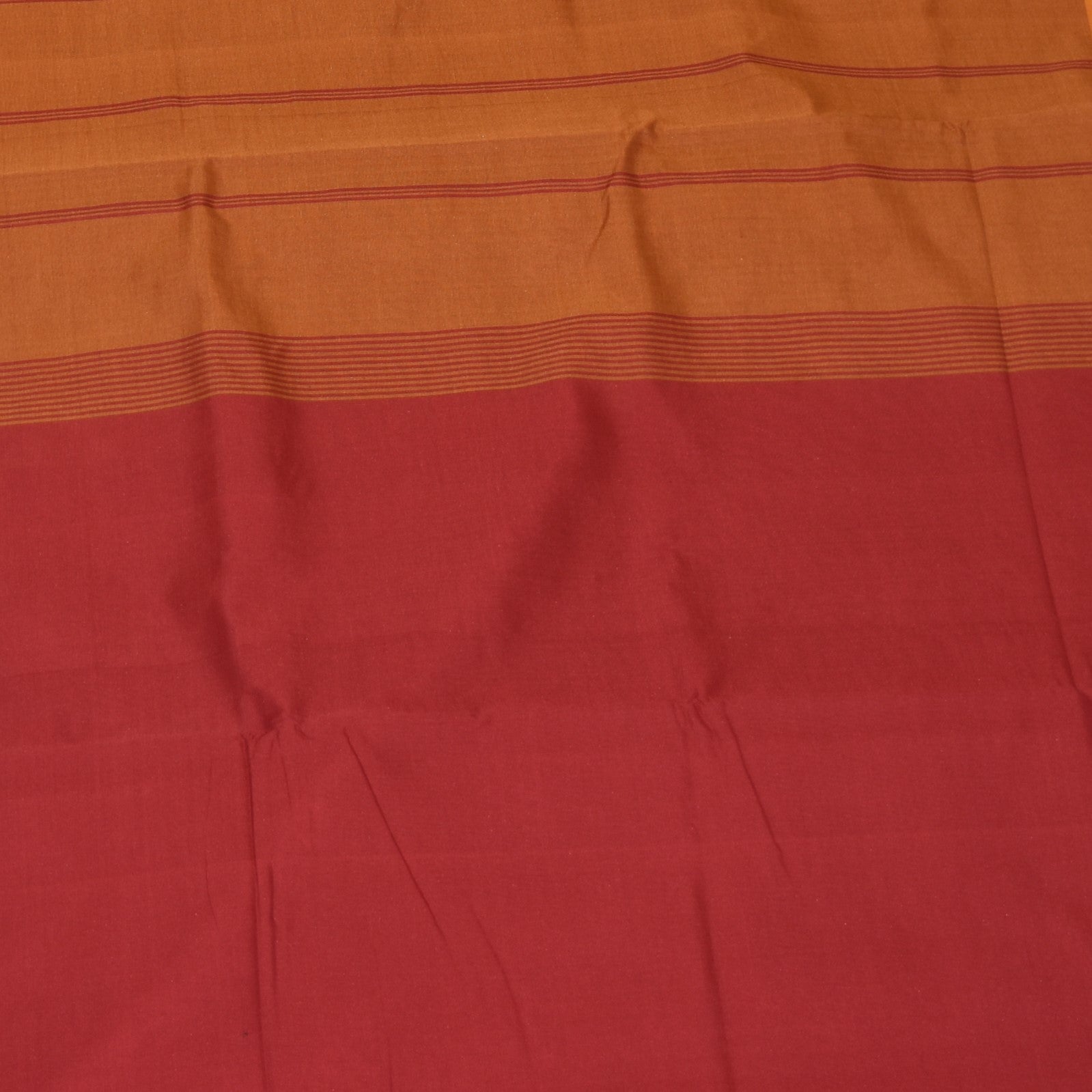 Semi silk cotton red saree with jari boarder