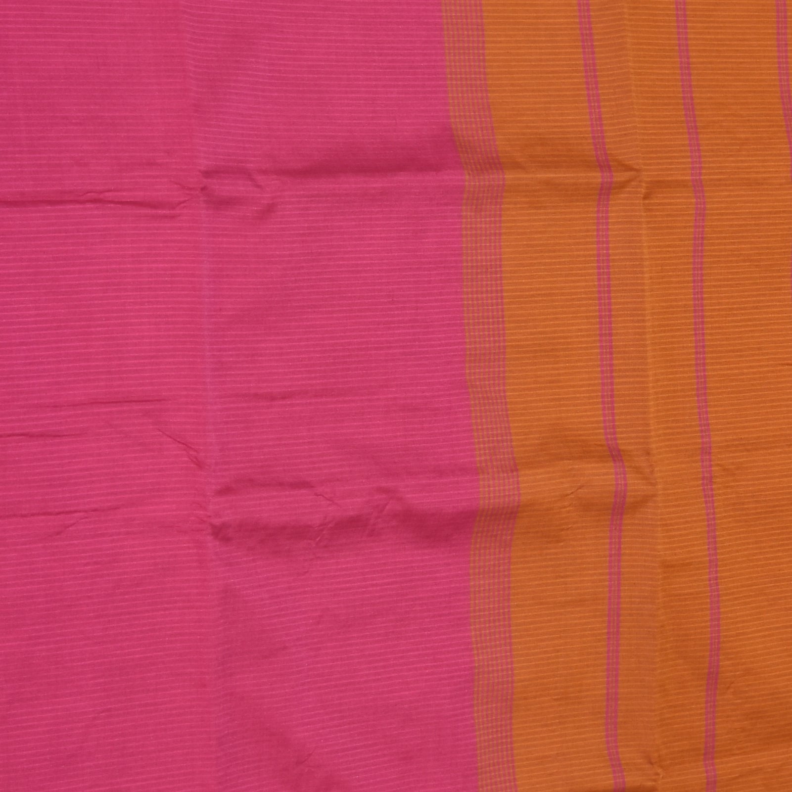 Semi silk cotton pink saree with jari  boarder