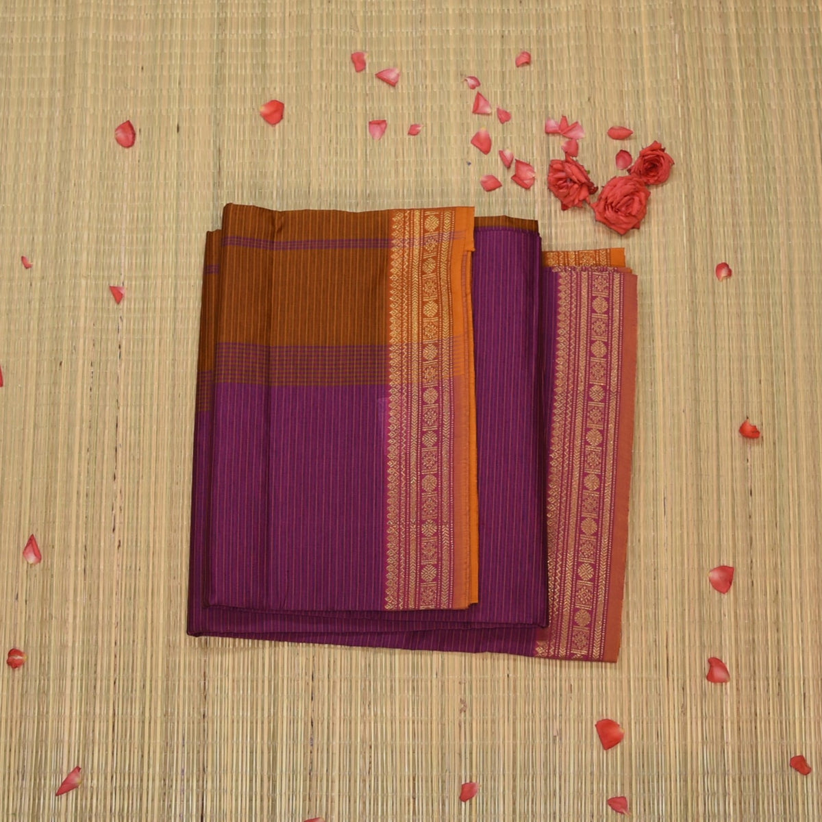 Semi silk cotton pink saree with jari boarder