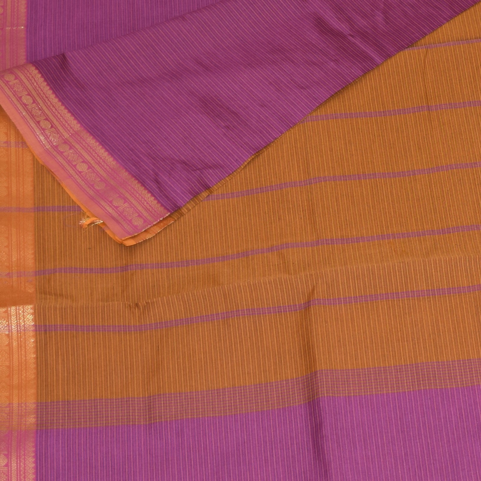 Semi silk cotton pink saree with jari boarder