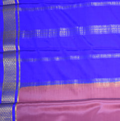 mysore crepe silk rouge pink with jari boarder