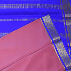 mysore crepe silk rouge pink with jari boarder