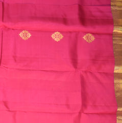 Kanchi silk magenta saree with jari boarder
