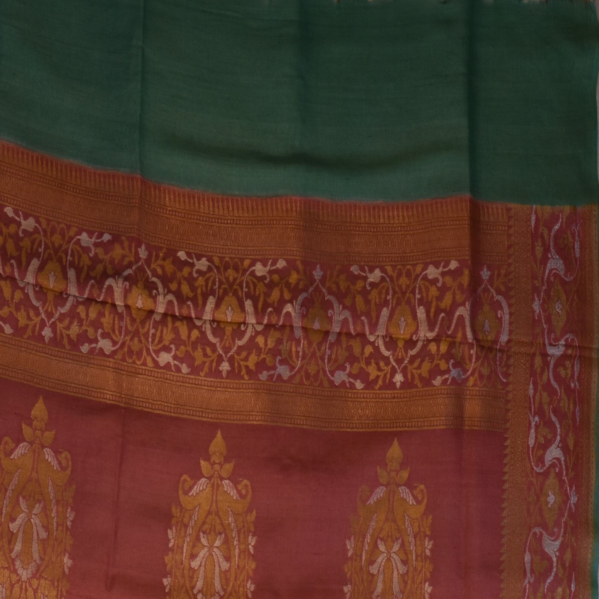 Benarasi georgette sky blue saree with thread & jari work