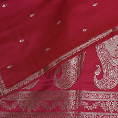 Art Silk Benarasi rani pink saree with jari boarder