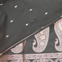 Art Silk benarasi bottle green saree with jari boarder