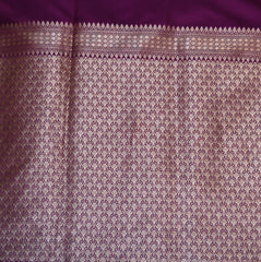 Art Silk benarasi dark magenta saree with jari work and boarder