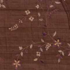 Tussar Silk Dusty Rosewood Saree with Blouse