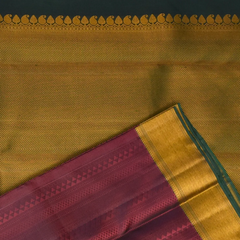 Kanchipuram Silk Brick Red Saree with Blouse