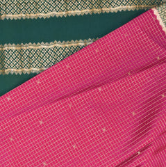 Mysore crepe silk dark pink jari boarder
