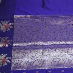 Semi Silk Blue saree with Jari boarder