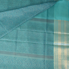 Semi Silk Sky blue saree with jari boarder