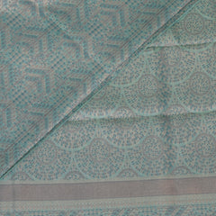 Semi Silk Sky blue saree with jari boarder