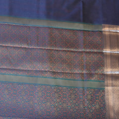 Semi Silk Blue Saree with jari boarder