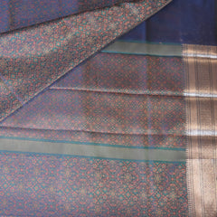 Semi Silk Blue Saree with jari boarder