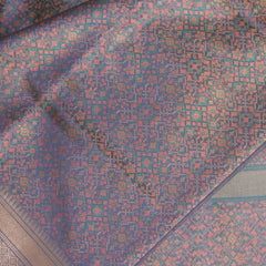 Semi Silk Blue Saree with jari boarder