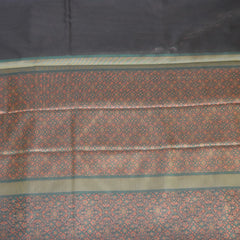 Semi Silk Black saree with jari boarder