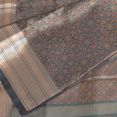 Semi Silk Black saree with jari boarder
