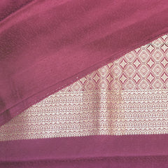 Benarasi Crepe Silk grape wine with flower motifs