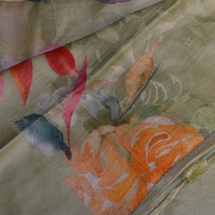 Mashroo silk light green saree with jari boarder