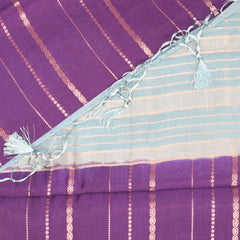 Semi Georgette navy blue saree with jari boarder