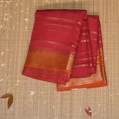 Semi Georgette pink saree with jari boarder