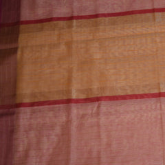 Silk cotton pink saree with jari boarder