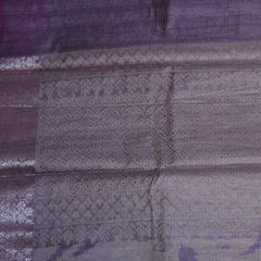 Semi Silk Cotton purple saree with jari boarder