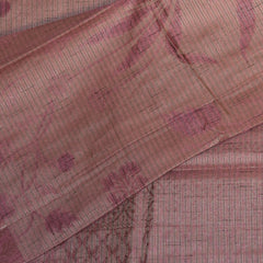 Semi Silk Cotton Peach saree with jari work