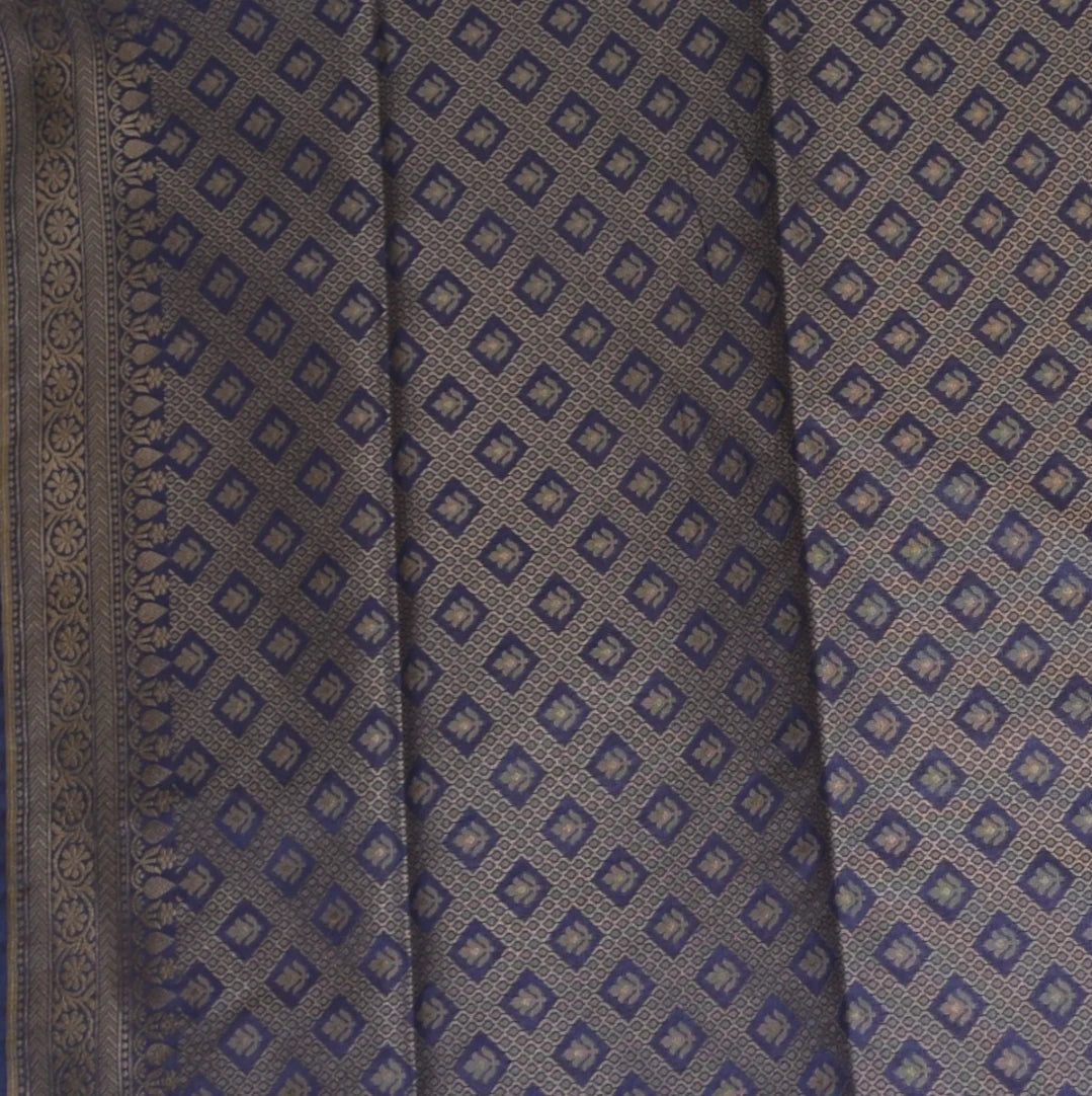Banarasi Mauve Saree Jari Boarder with Blouse