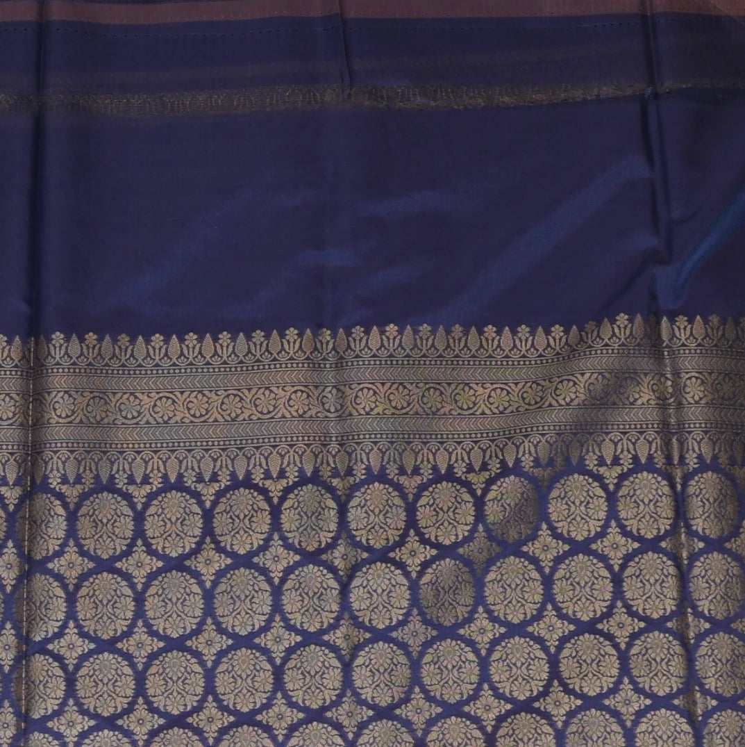 Banarasi Mauve Saree Jari Boarder with Blouse