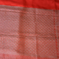 Semi Silk Red saree with jari boarder