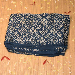 Modal semi silk Deep shape blue saree with floral print