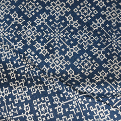 Modal semi silk Deep shape blue saree with floral print