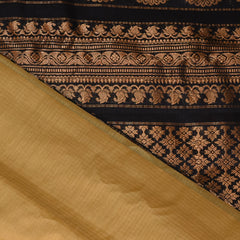 Gadwal pure silk beige saree with jari boarder