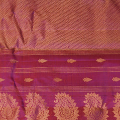Gadwal pure silk Pink saree with gap jari boarder
