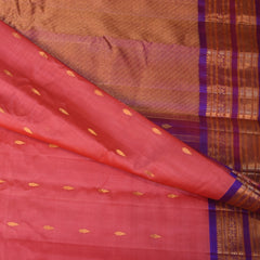 Gadwal pure silk Pink saree with gap jari boarder