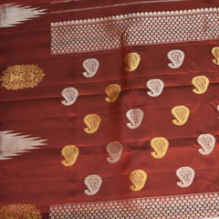 Gadwal pure silk Maroon saree with jari boarder
