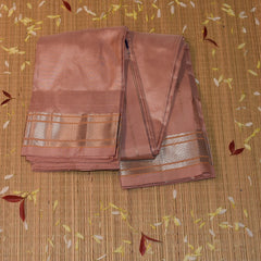 Gadwal pure silk Onion colour saree with paithani pallu and jari boarder