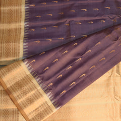 Gadwal pure silk light purple saree with jari boarder