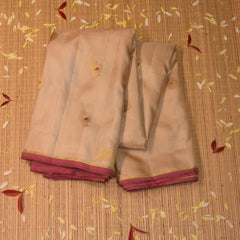 Gadwal pure silk cream colour saree