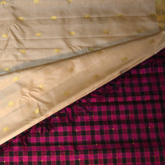 Gadwal pure silk cream saree with jari boarder