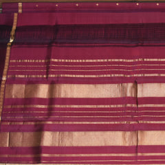 Kanchipuram pure silk Magenta saree with jari boarder