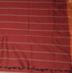 Kanchi Semi Cotton Silk Light Brown saree with Jari Boarder