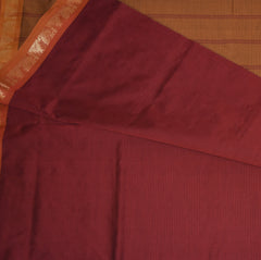 Kanchi Semi Cotton Silk Maroon Saree with Jari Boarder