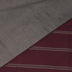 Kanchi Semi Cotton Silk Greyish Brown saree with jari Boarder