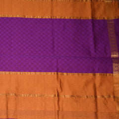 kanchi Semi Cotton Silk Brijal saree with jari boarder