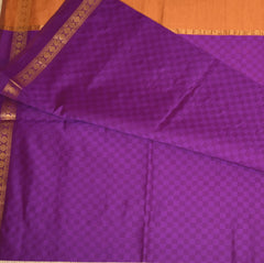 kanchi Semi Cotton Silk Brijal saree with jari boarder