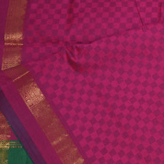 kanchi Semi Cotton Silk Pink saree with jari boarder