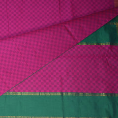 kanchi Semi Cotton Silk Pink saree with jari boarder